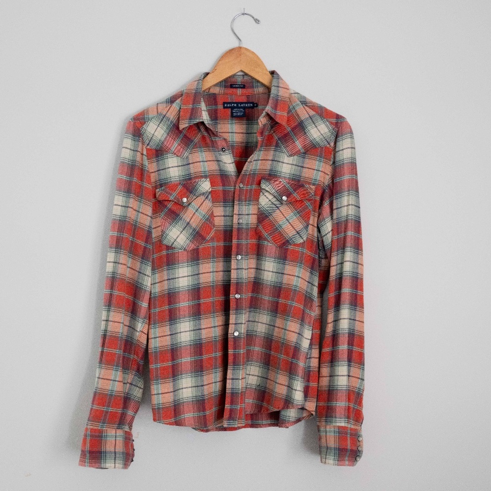 Ralph Lauren Women's Cowboy shirt 100%cotton size 12 (fits like a M)